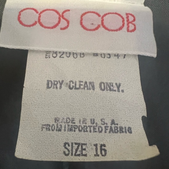 Cos Cob Women’s Vintage Dark Academia Wool Blend Gray Blazer sz16  Y2K - Picture 3 of 12